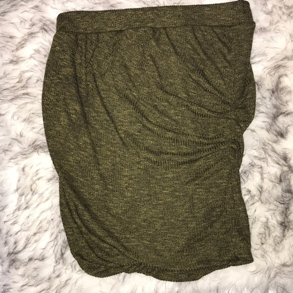 Hunter green comfortable mini skirt